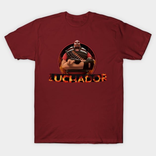 Red Heavy - El Luchador T-Shirt by Marxally